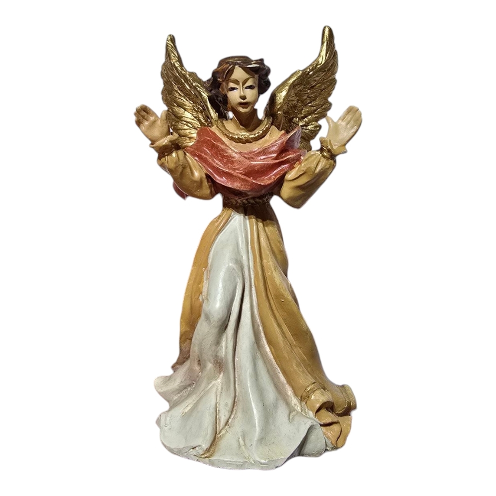 Elegant Angel Figurine with Gold Wings